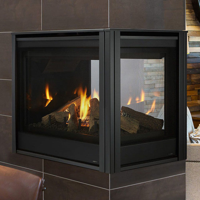 Majestic Pearl II Direct Vent IntelliFire Touch Ignition System 36 Inch Peninsula Gas Fireplace