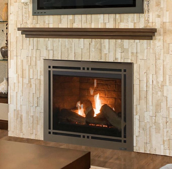 Majestic 36 Inch Direct Vent Energy Efficient Pearl II See-through Gas Fireplace
