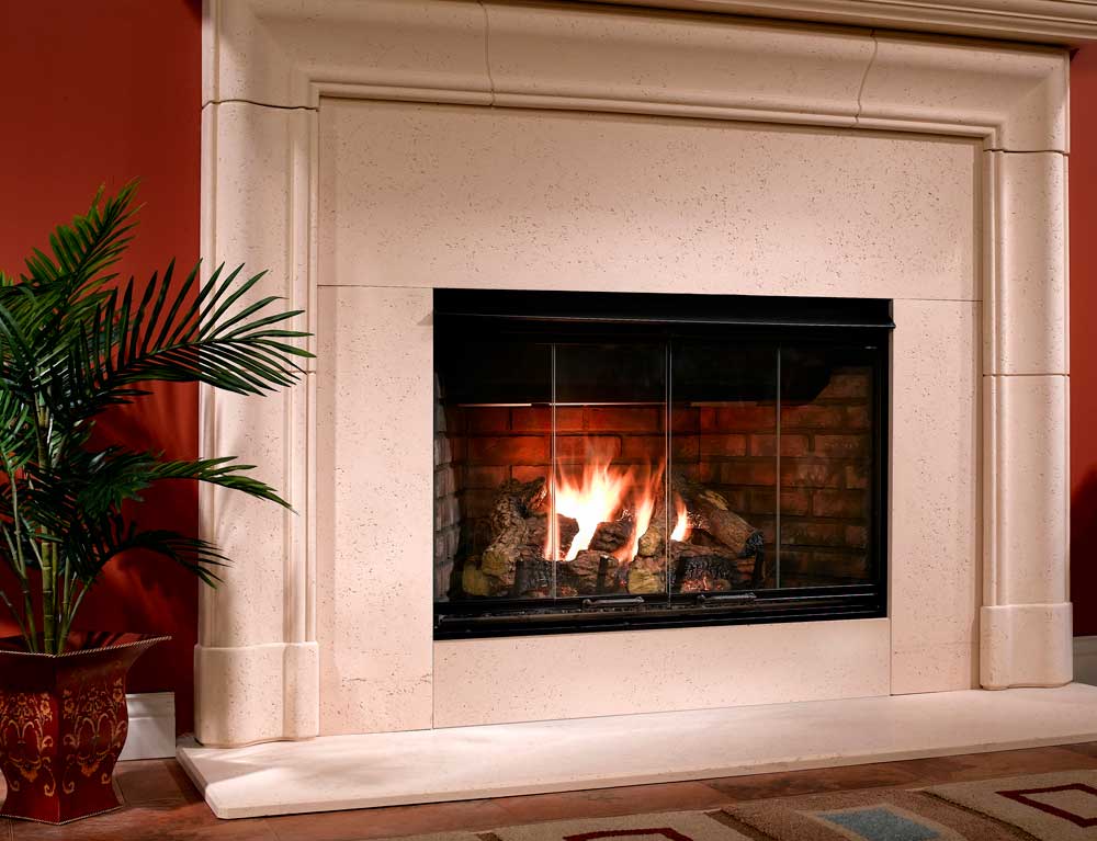 Majestic Reveal Traditional Refractory 42 Inch B-vent Gas Fireplace