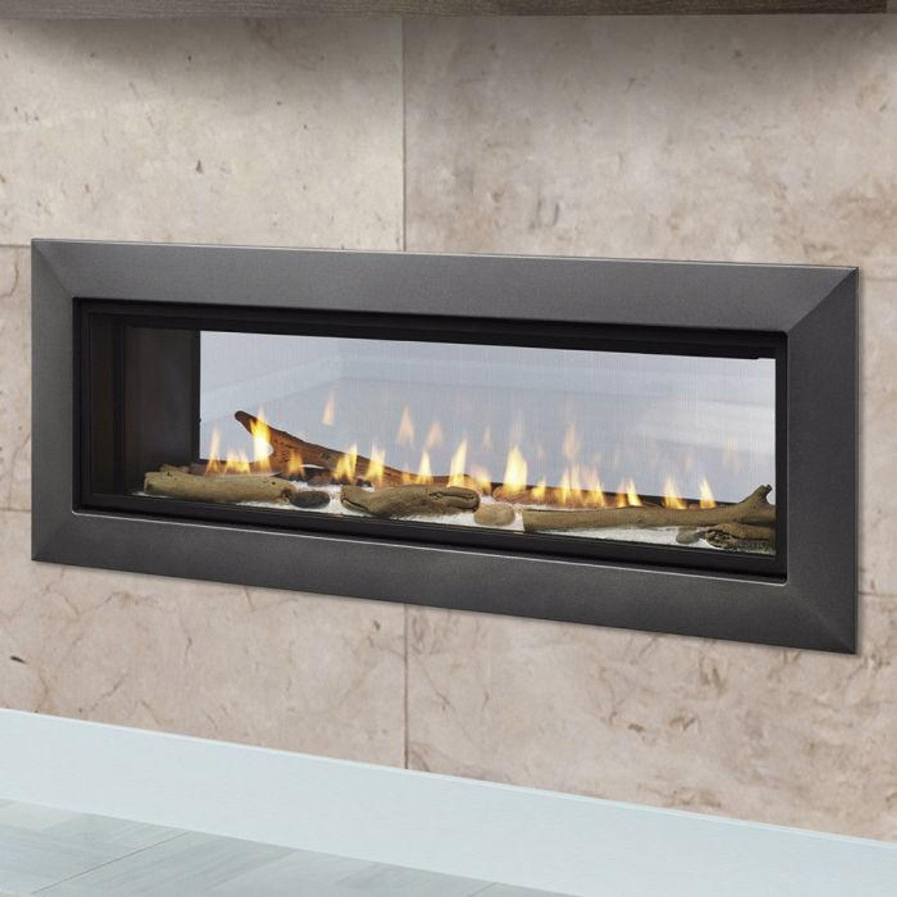 Majestic Echelon II Direct Vent Modern 48 Inch See-Through Contemporary Gas Fireplace