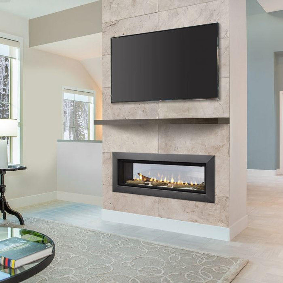 Majestic Echelon II Direct Vent Modern 48 Inch See-Through Contemporary Gas Fireplace