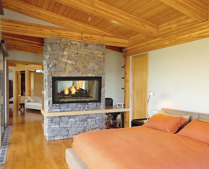 Majestic Designer 42 Inch Radiant Wood Burning See-Through Fireplace