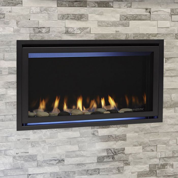 Majestic Jade Modern Contemporary 32 Inch Direct Vent Gas Fireplace with IntelliFire Touch ignition system