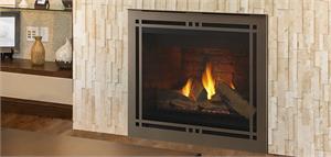Majestic Meridian Platinum Finish IntelliFire Touch Ignition System 36 Inch Direct Vent Gas Fireplace