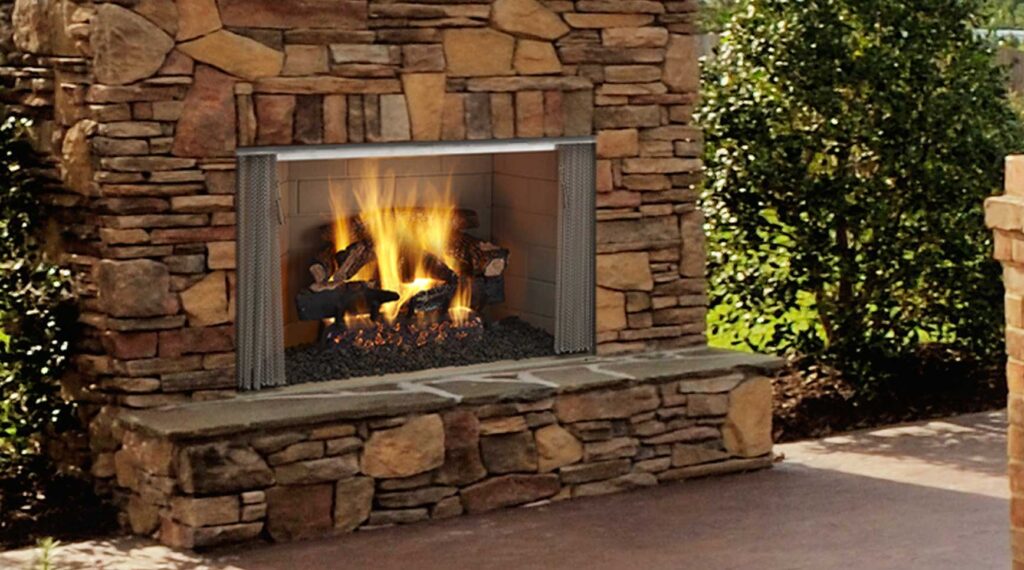 Majestic Villawood 42 Inch Traditional Outdoor Wood Burning Fireplace