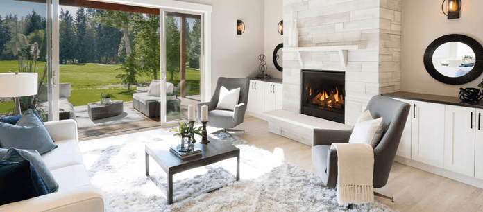 Majestic 42 Inch Residential Quartz Direct Vent Gas Fireplace With Intellifire Touch Ignition System