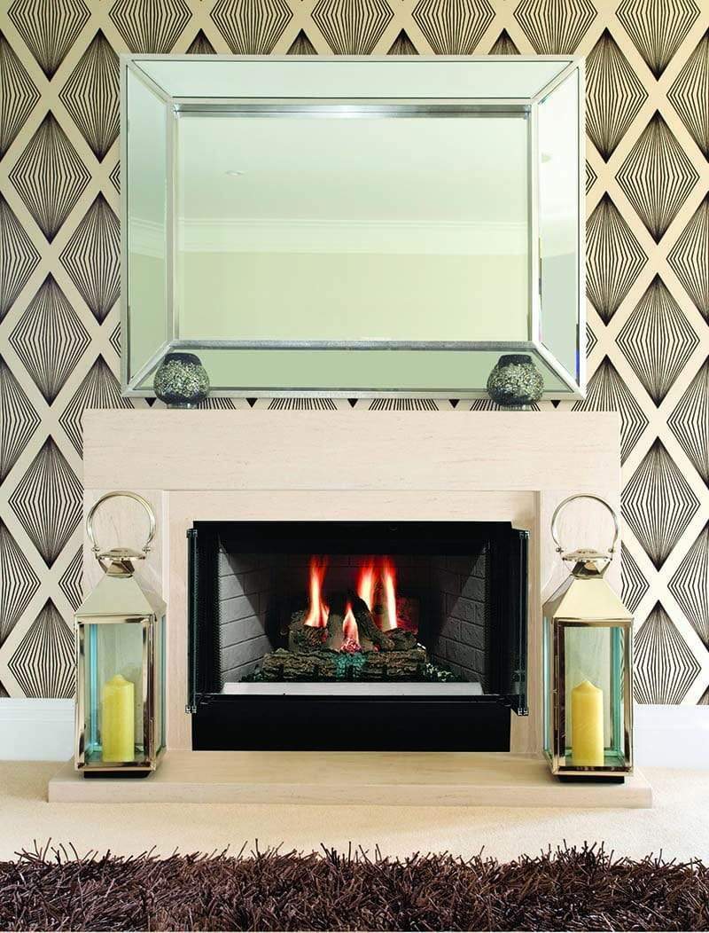Majestic Sovereign 36 Inch Radiant Traditional Wood Burning Indoor Fireplace
