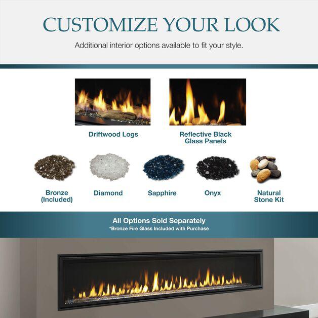 Majestic Echelon II Contemporary Energy Efficiency 72 Inch Direct Vent Gas Fireplace