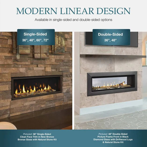 Majestic Echelon II Contemporary Energy Efficiency 72 Inch Direct Vent Gas Fireplace