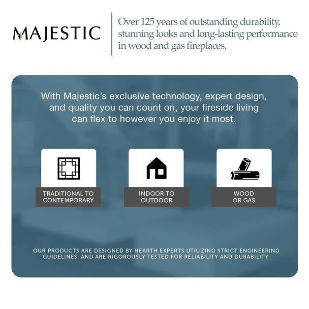 Majestic Echelon II Contemporary Energy Efficiency 72 Inch Direct Vent Gas Fireplace