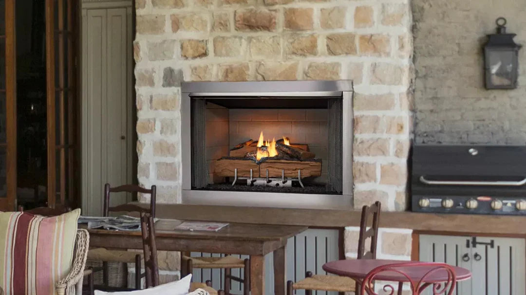 Majestic Vesper Traditional 42" Outdoor Vent Free Gas Fireplace Firebox VOFB42