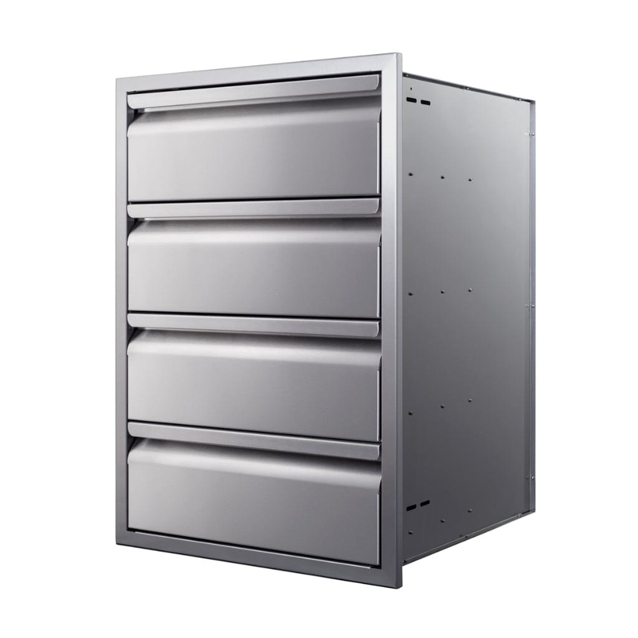 Memphis 21" Stainless Steel Drawer Stack – Quadruple Access with Soft-Close Slides