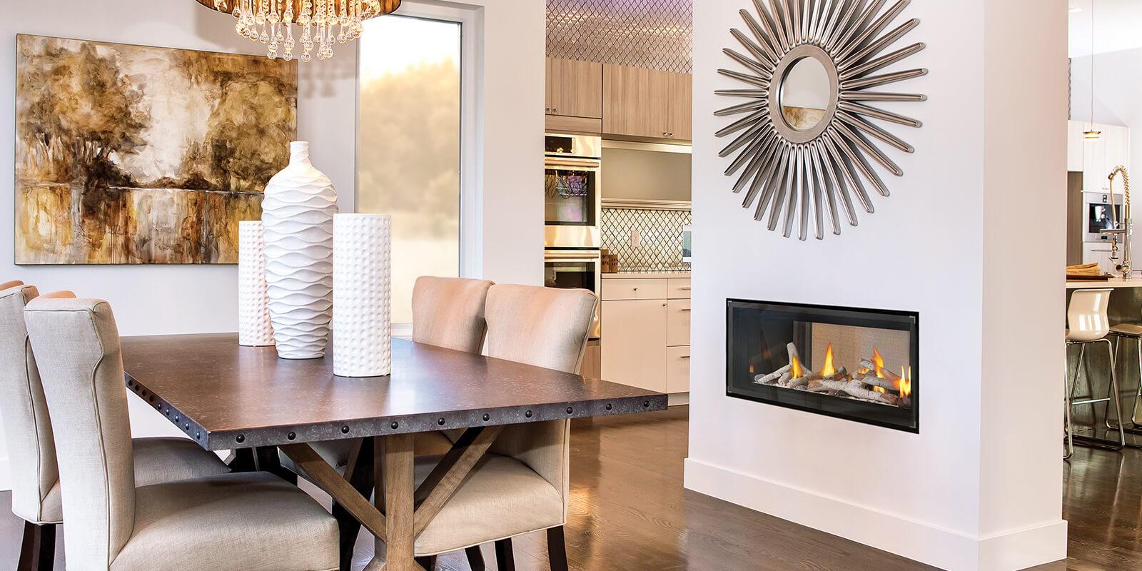 Napoleon Luxuria Modern 38 Inch Direct Vent Linear See-through Gas Fireplace
