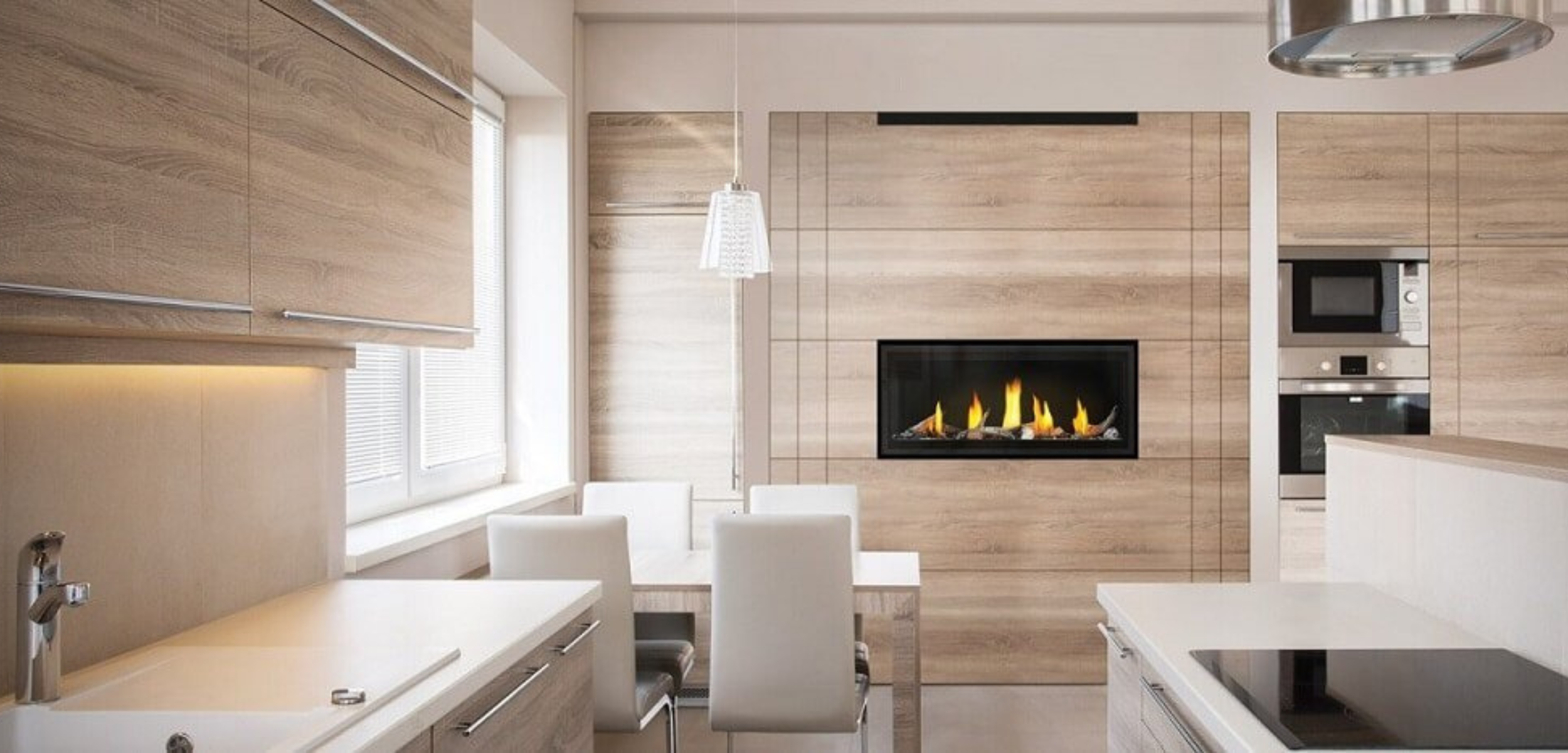 Napoleon Luxuria Modern 38 Inch Single Sided Direct Vent Linear Gas Fireplace