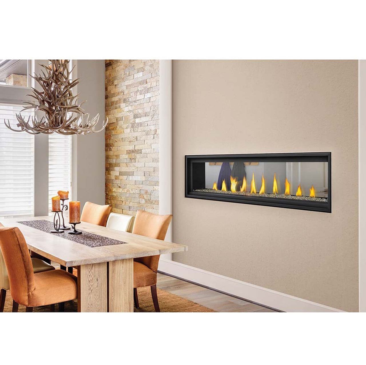 Napoleon Vector Modern Indoor 38 Inch See Through Direct Vent Gas Fireplace