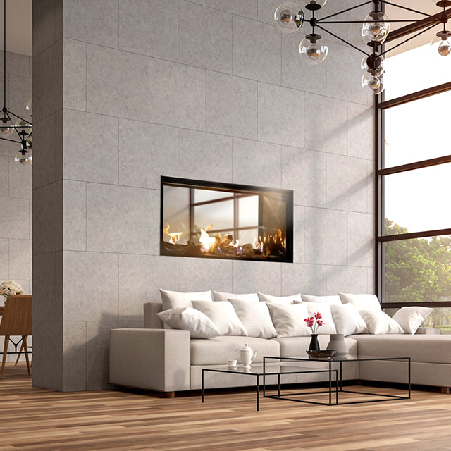 Plaza 55 inch See-Through Luxury Glass Barrier Natural Gas Fireplace DVLXG55SP90N