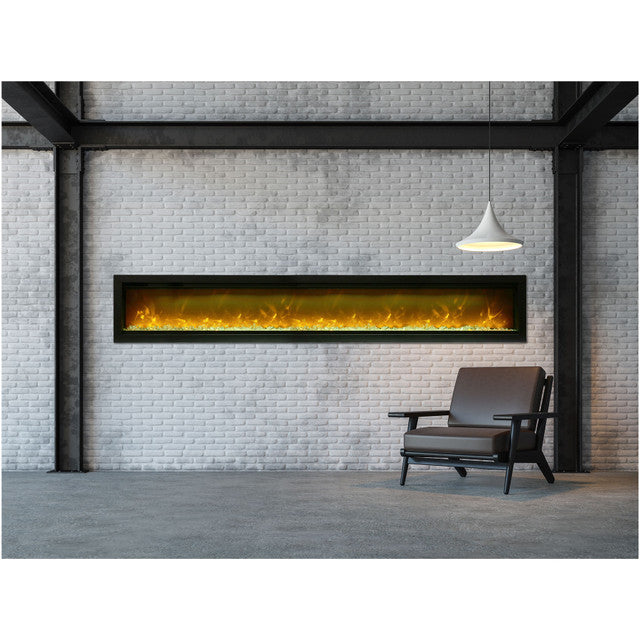 Amantii 100 Inch Symmetry 3.0 Built-in Modern Linear Outdoor Electric Fireplace