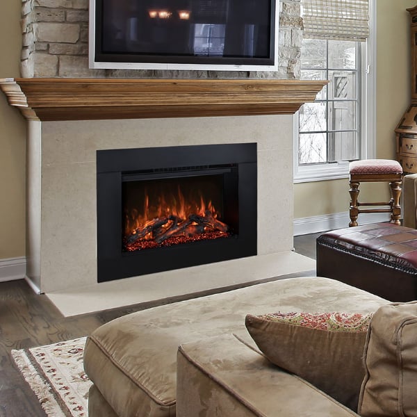 Amantii Sierra Flame 34 Inch Flush Mount Electric Fireplace Insert