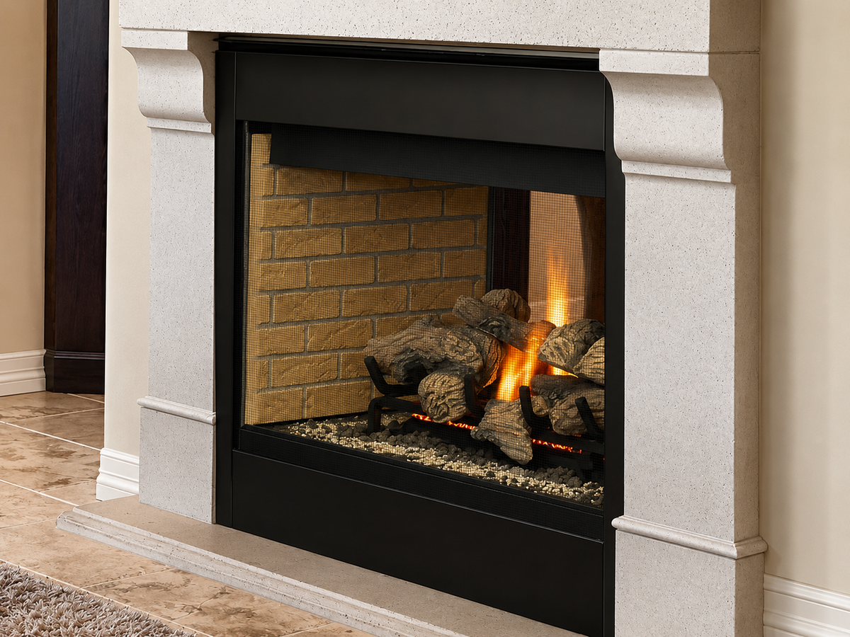 Superior BRT40ST 40" Traditional B-Vent See-Through Gas Fireplace
