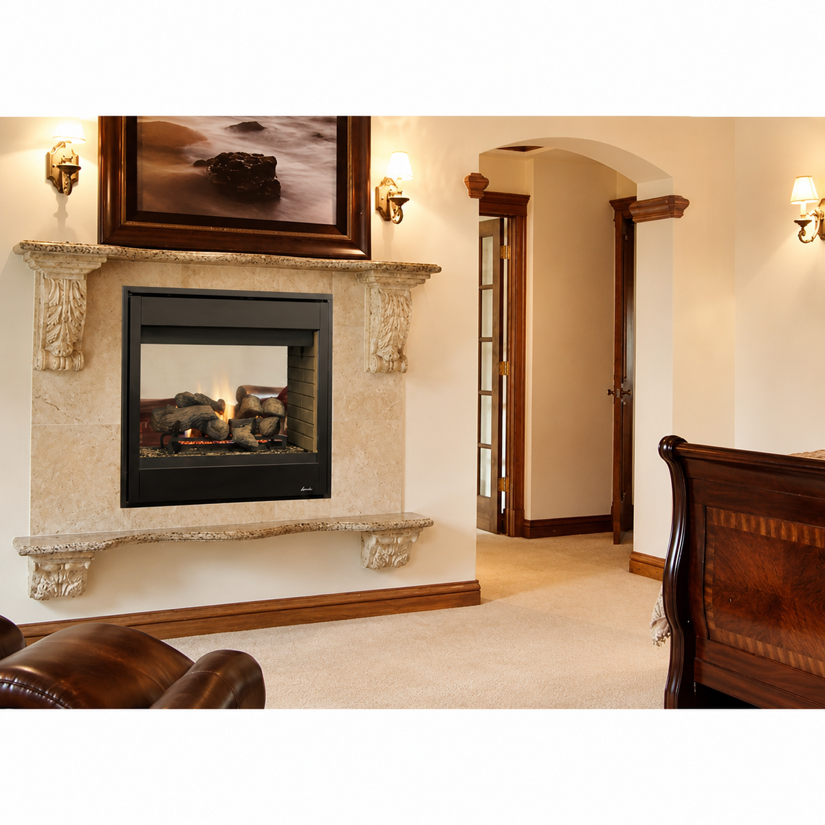 Superior BRT40ST 40" Traditional B-Vent See-Through Gas Fireplace
