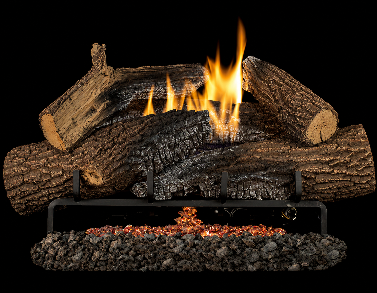Superior LTF18RS 18" Triple-Flame Concrete Rugged Stack Vent Free Logs