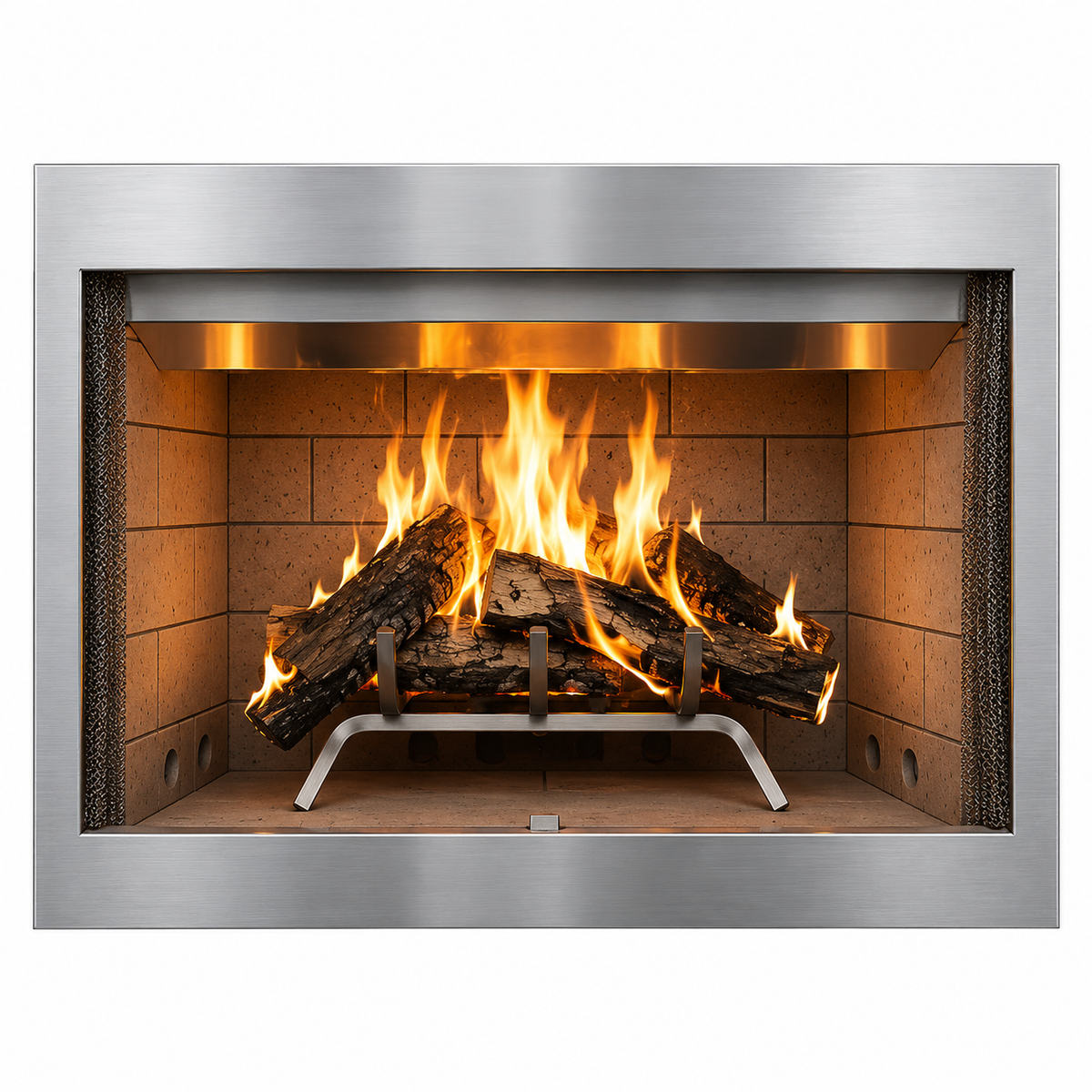 Superior WRE3036 36" Traditional Outdoor Wood Fireplace With Refractory Panels
