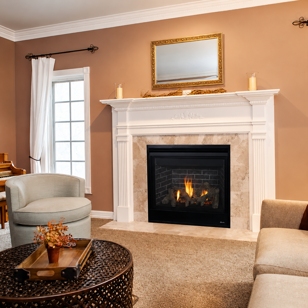 Superior DRT3045 45" Traditional Top/Rear Direct Vent Gas Fireplace