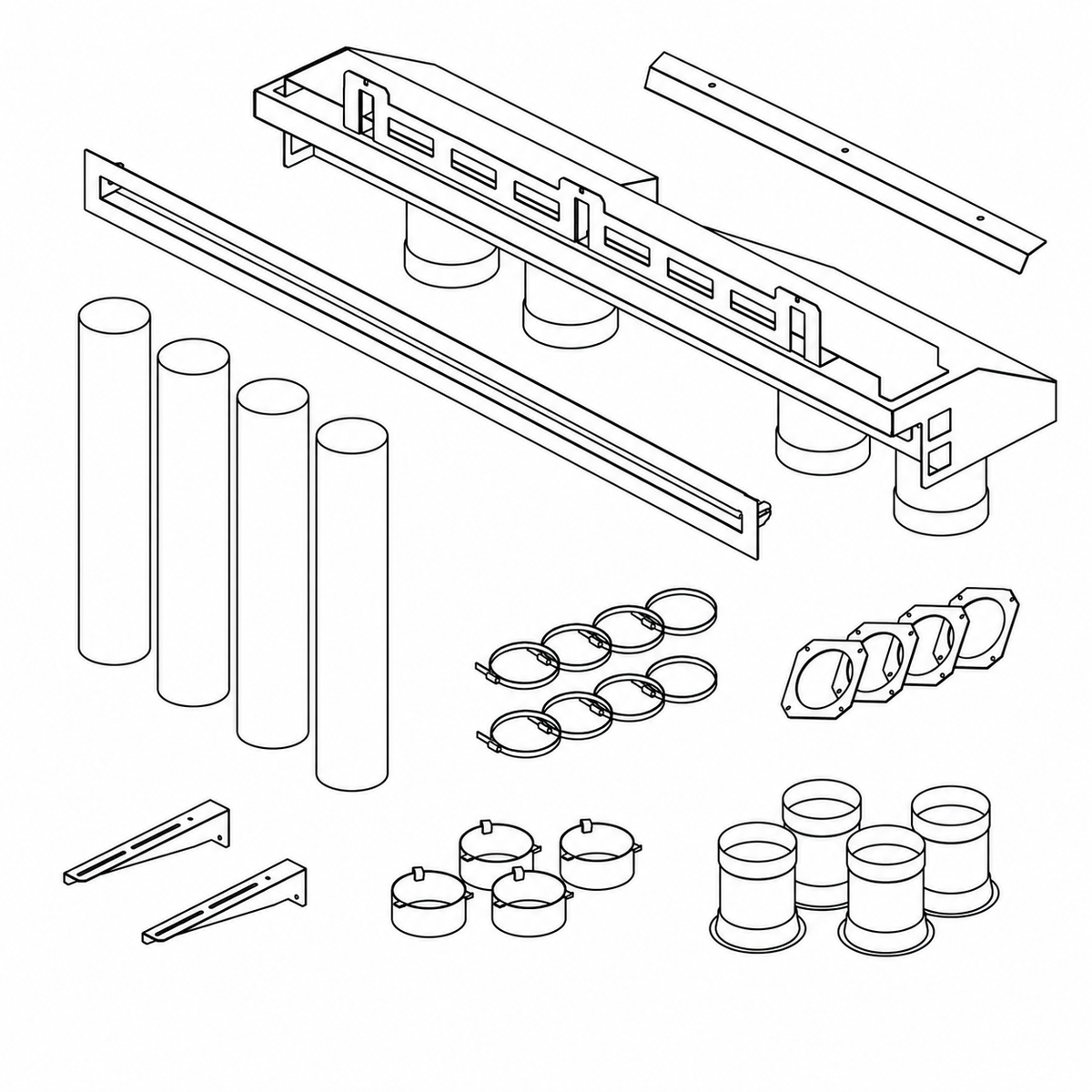 Superior HTFLO-DV55 HeatFlo Convection Air Circulation Kit for DRL2055, DRL3555, DRL4048 and DRL6048 Gas Fireplaces