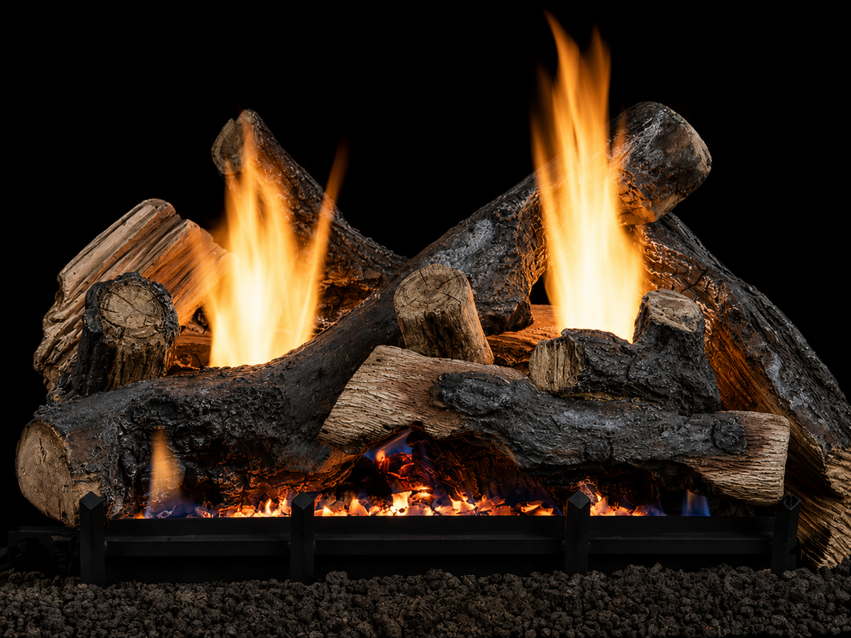 Superior LNF30ST 30" High Definition Silverstone Timber Vent Free Log Set
