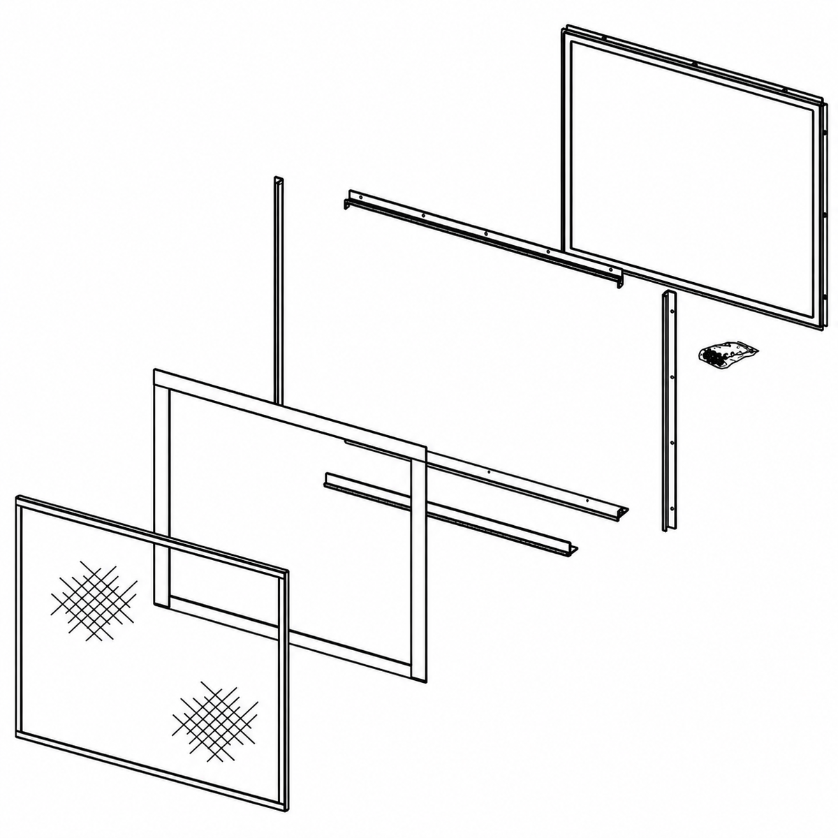 Superior LSM40ST-ODKSG Light-Tinted Tempered Glass Outdoor Window Kit for DRT63ST Gas Fireplace