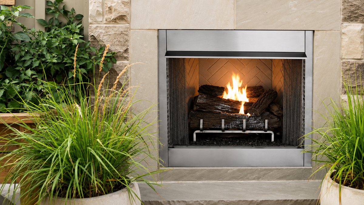 Superior VRE4236 36" Traditional Indoor/Outdoor Vent-Free Firebox With Refractory Panels
