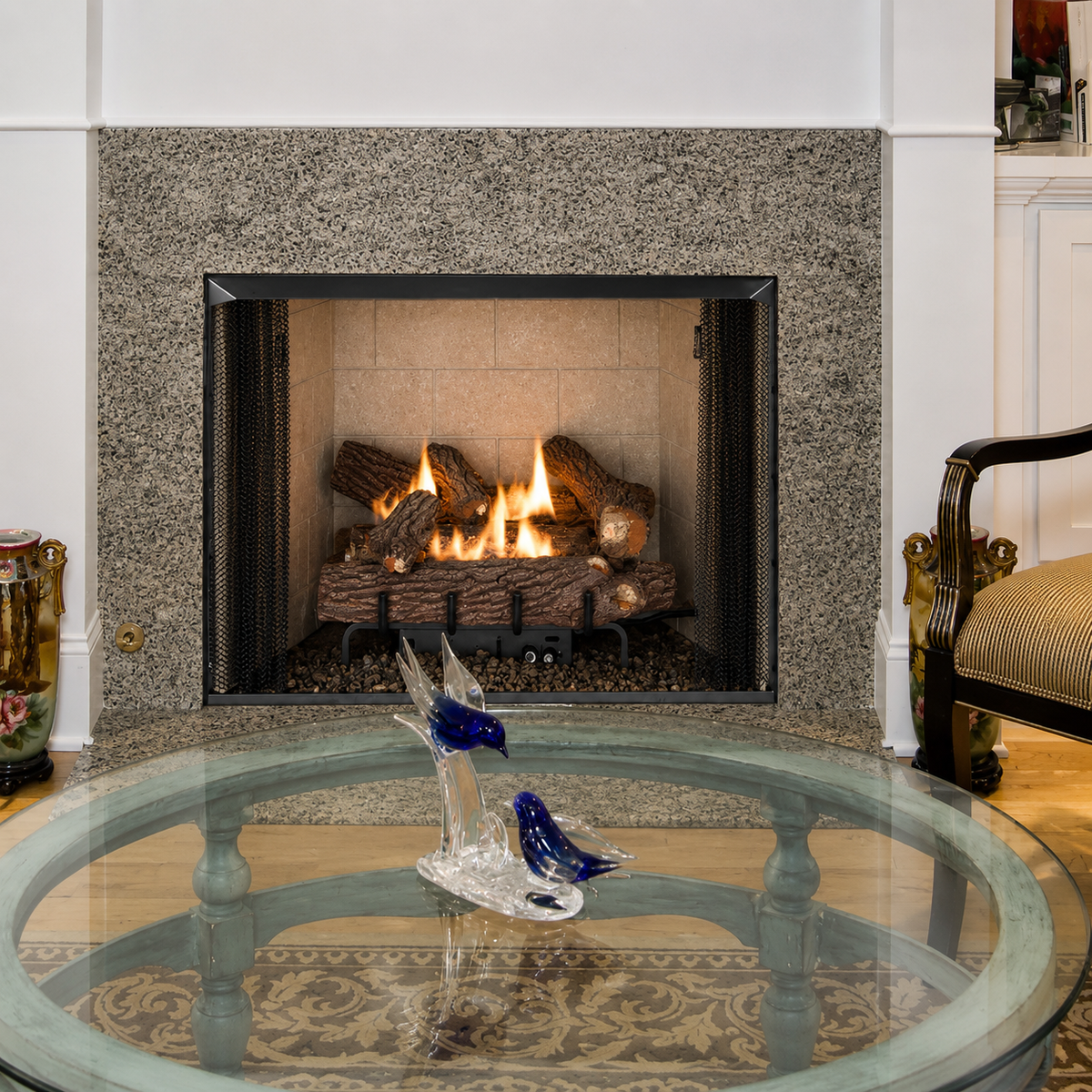 Superior VRT2536 36 Traditional Vent Free Firebox With White Stacked Refractory Panels