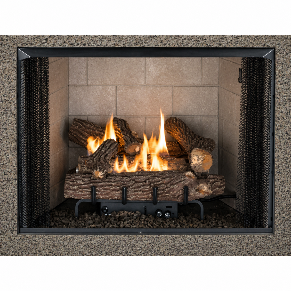 Superior VRT2542 42" Traditional Vent Free Firebox With White Stacked Refractory Panels
