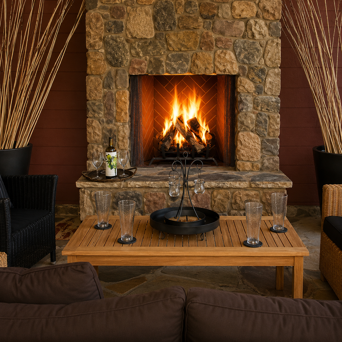 Superior WRE6036 36" Traditional Outdoor Vented Wood Fireplace