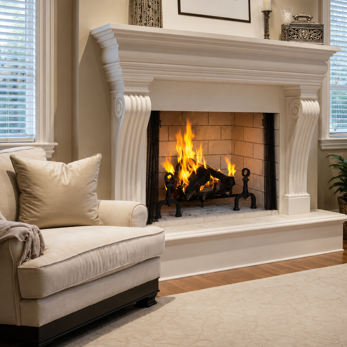 Superior WRT6042 42" Traditional Front Open Wood Burning Masonry Fireplace