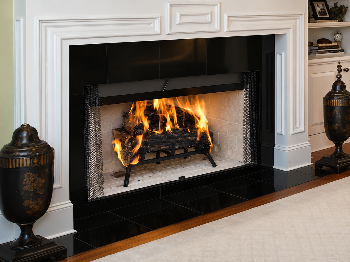 Superior WRT/WCT 3036 Traditional Wood Burning Fireplace With White Stacked Refractory Panels