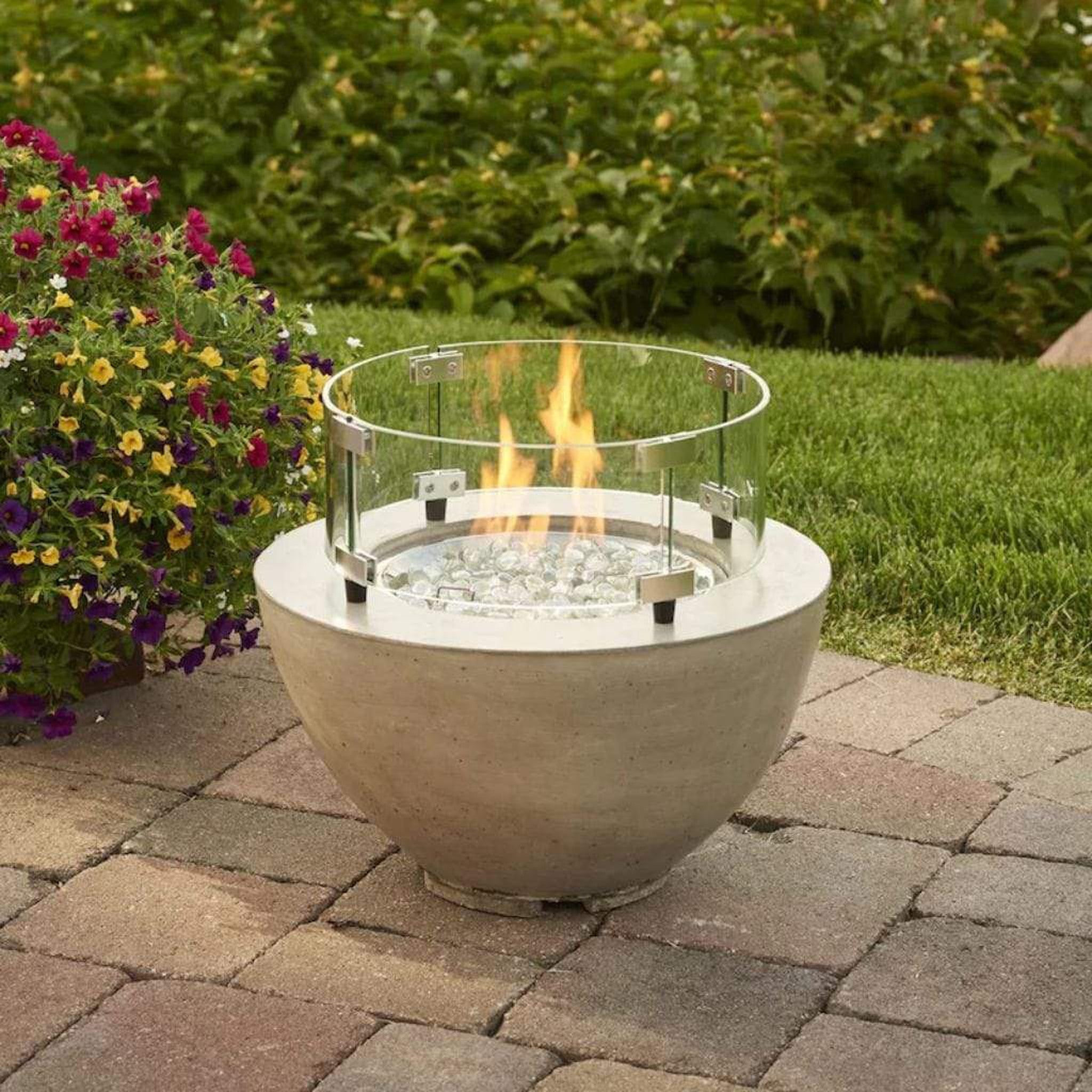 The Outdoor GreatRoom Company 12" Round Glass Wind Guard for Fire Pits