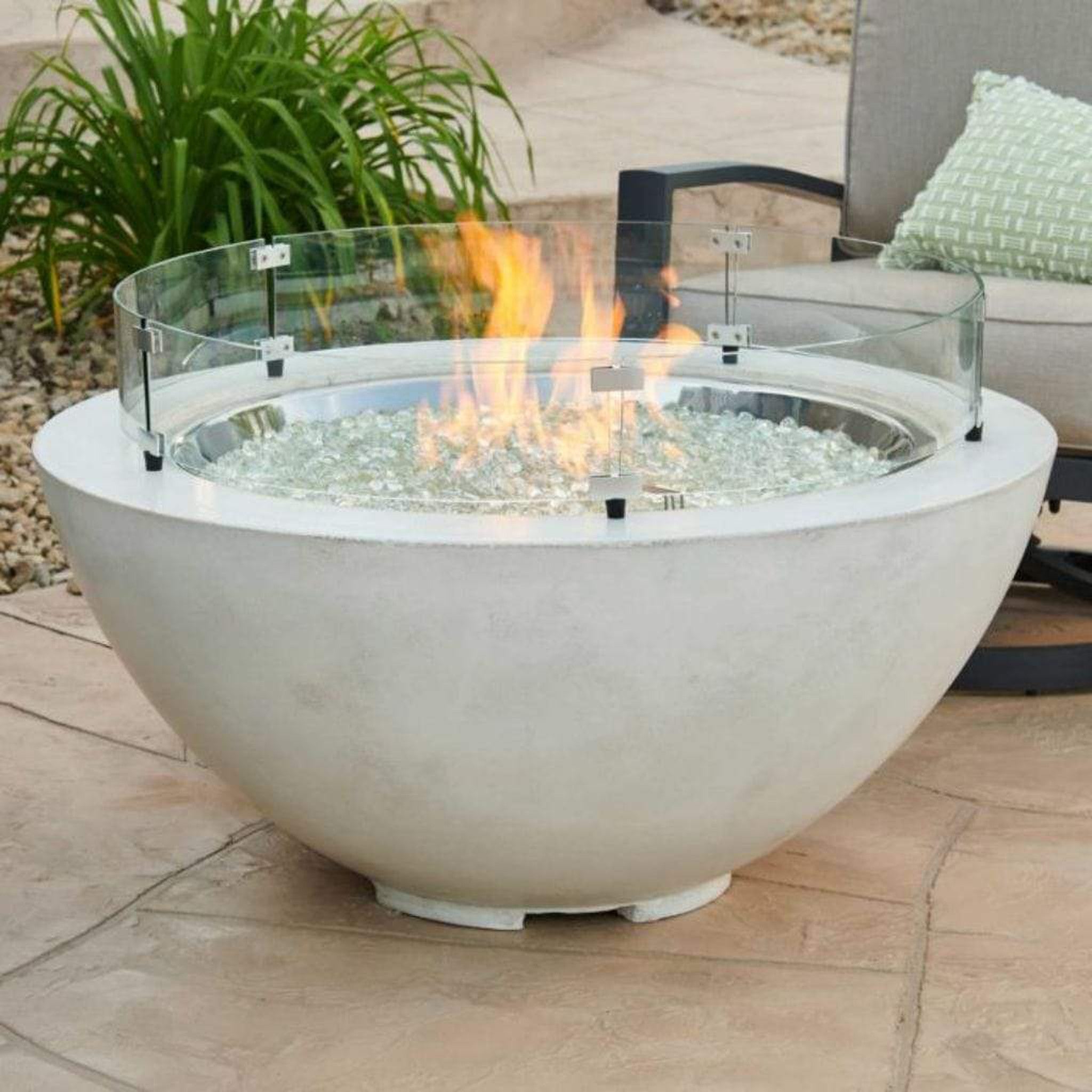 The Outdoor GreatRoom Company 12" Round Glass Wind Guard for Fire Pits