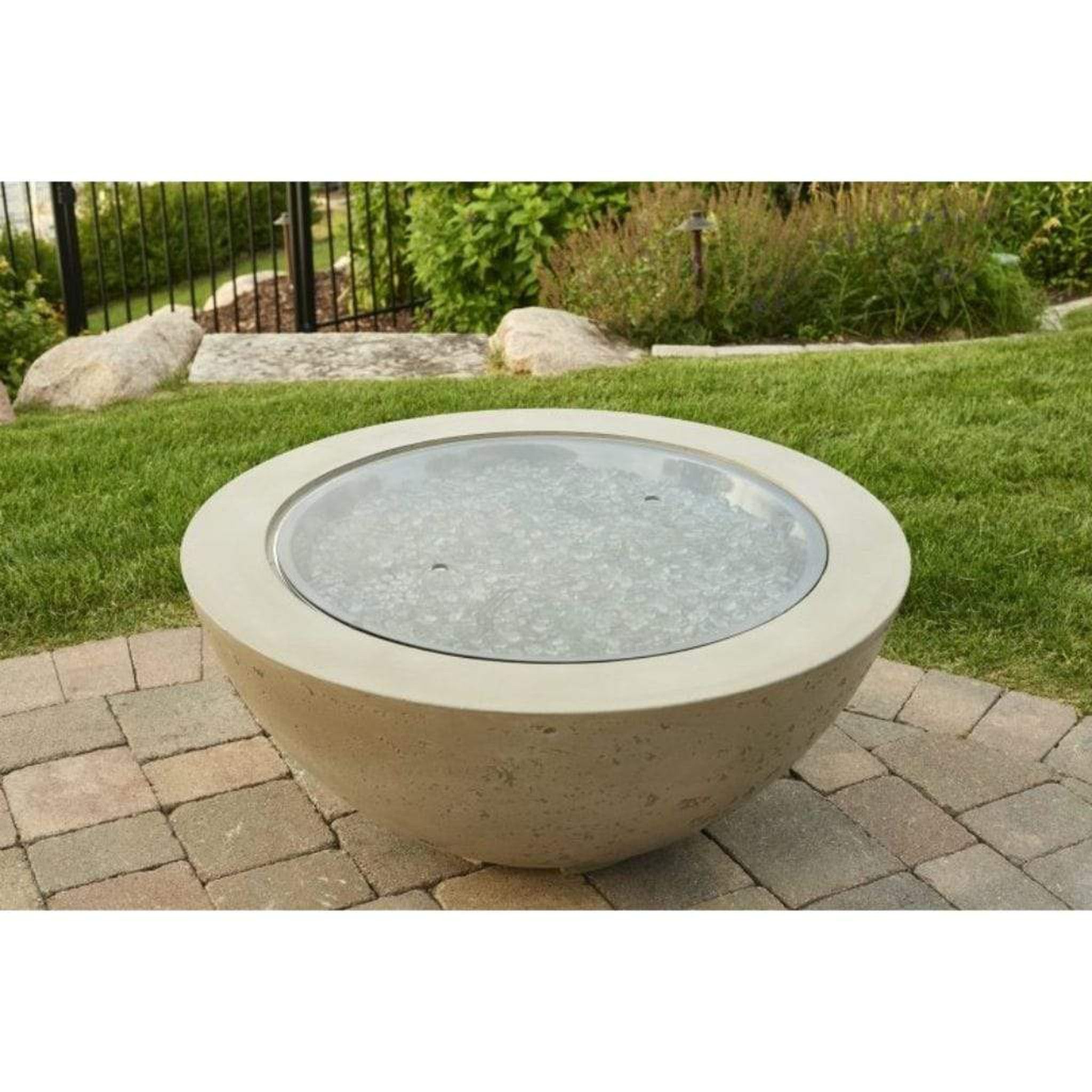 The Outdoor GreatRoom Company 12" Round Tempered Glass Burner Cover – Grey