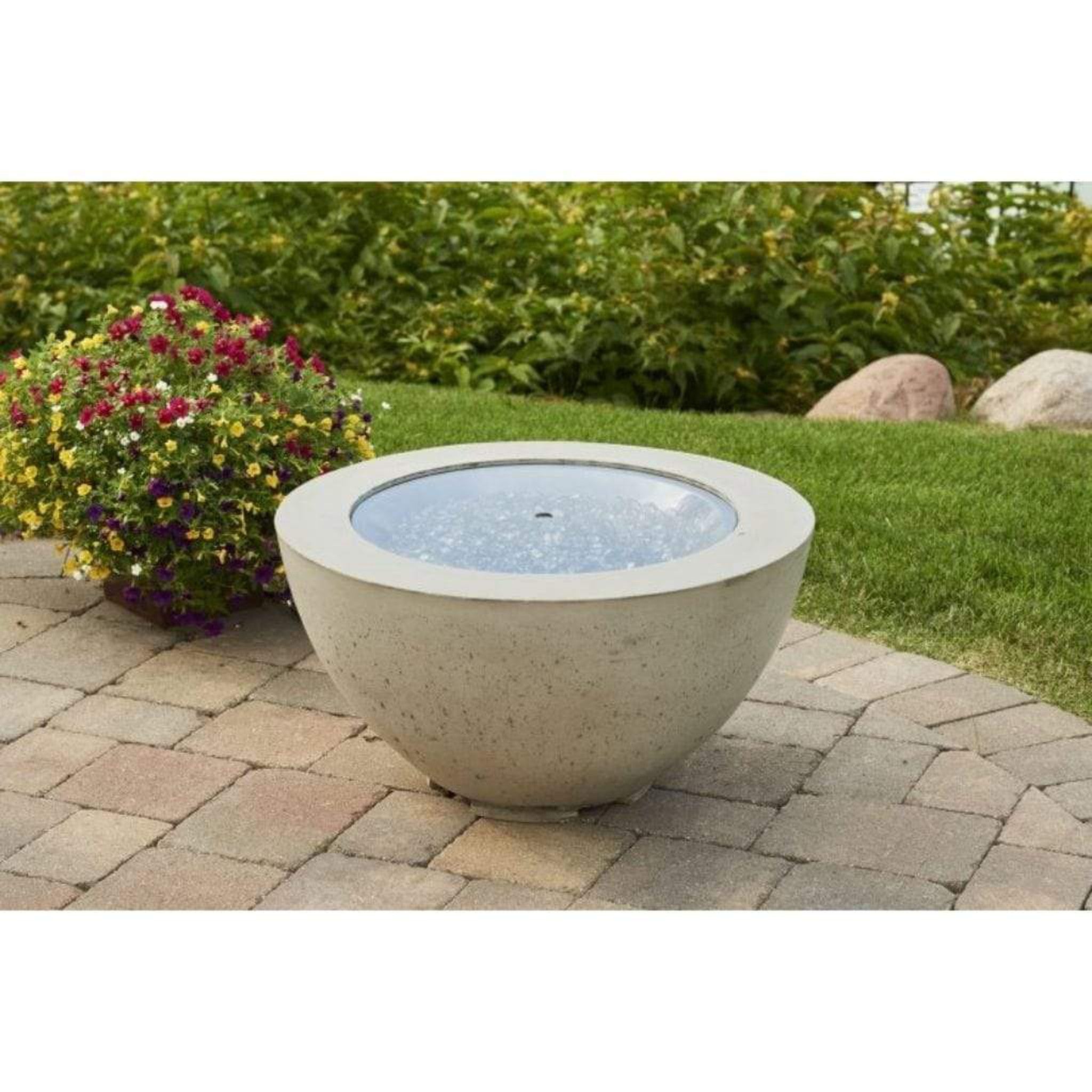The Outdoor GreatRoom Company 12" Round Tempered Glass Burner Cover – Grey