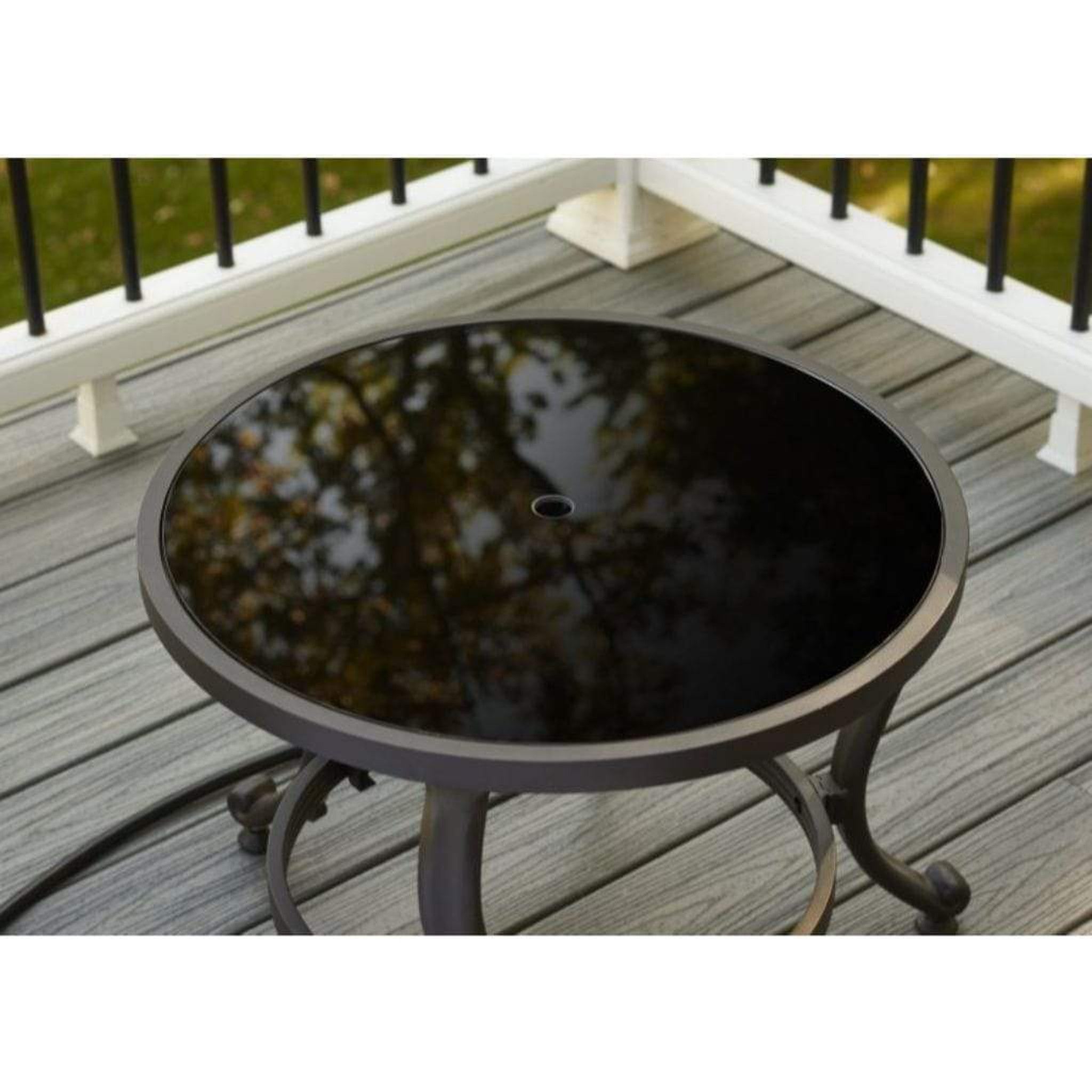 The Outdoor GreatRoom Company 12" Round Tempered Glass Burner Cover – Grey