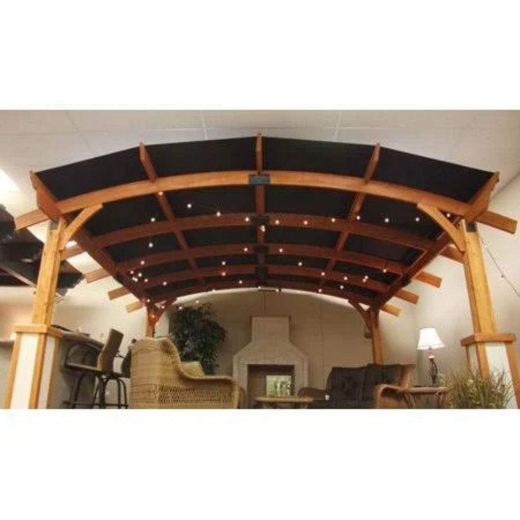 The Outdoor GreatRoom Company 12' x 16' Sonoma Arched Wood Pergola in Redwood Finish