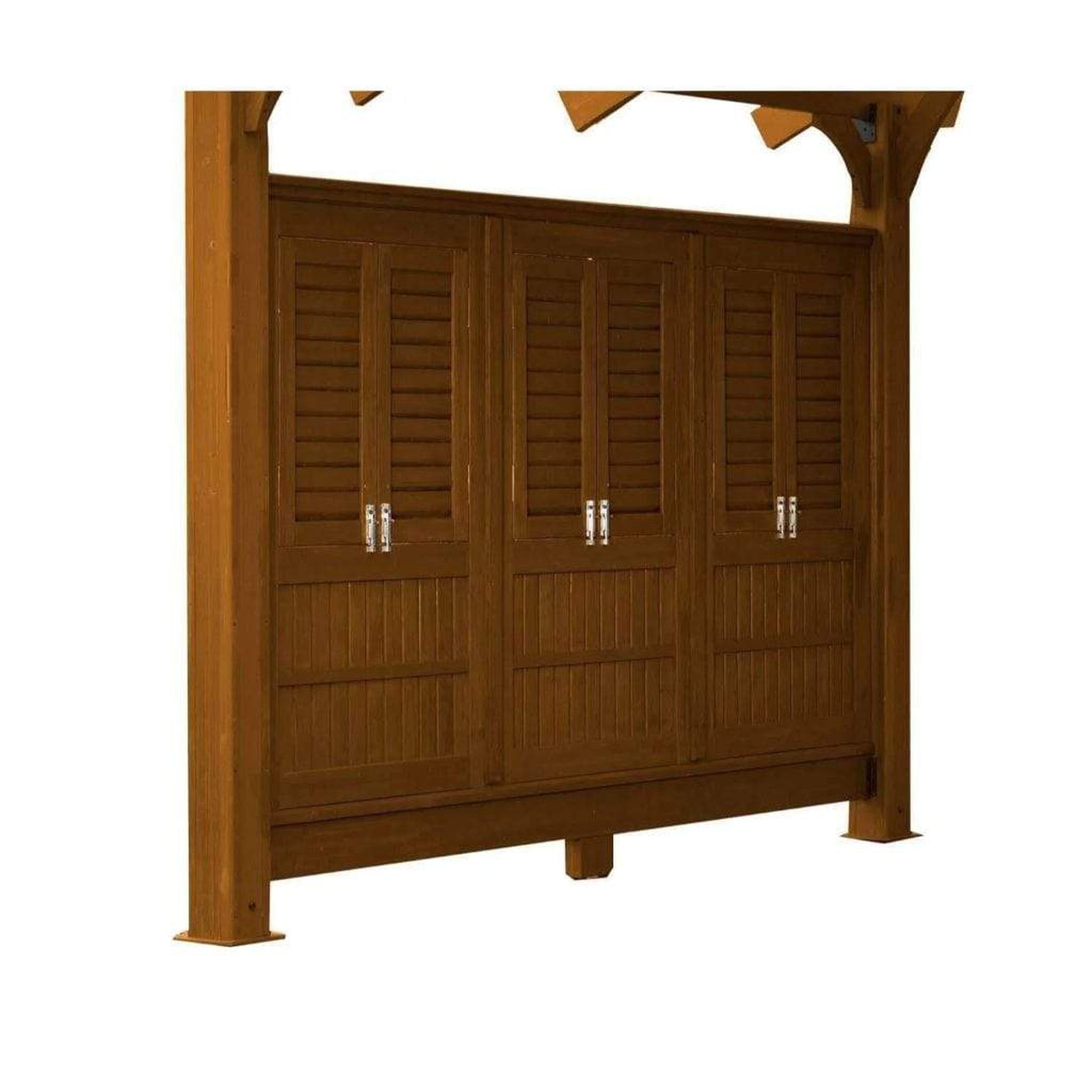 The Outdoor GreatRoom Company 12' x 16' Sonoma Arched Wood Pergola in Redwood Finish