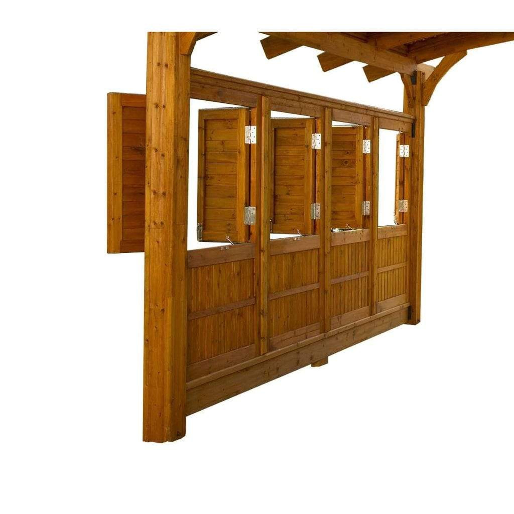 The Outdoor GreatRoom Company 12' x 16' Sonoma Arched Wood Pergola in Redwood Finish