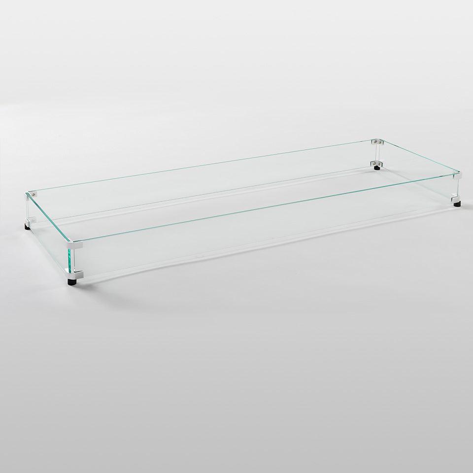 The Outdoor GreatRoom Company 72" Linear Tempered Glass Wind Guard with Stainless Steel Hardware