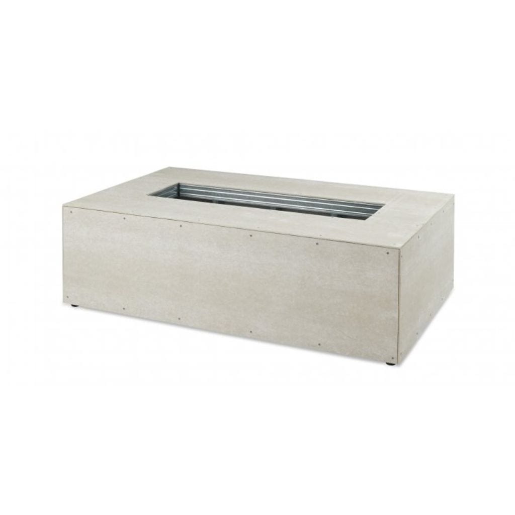 The Outdoor GreatRoom Company 120" Linear Ready-to-Finish Fire Pit Table Base with Stainless Steel Burner Enclosure