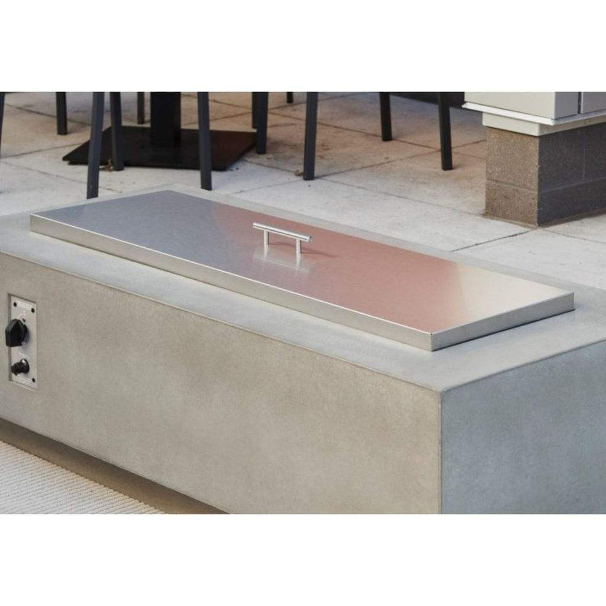 The Outdoor GreatRoom Company 13.5" x 65" Stainless Steel Burner Cover for Linear Crystal Fire® Plus Burners