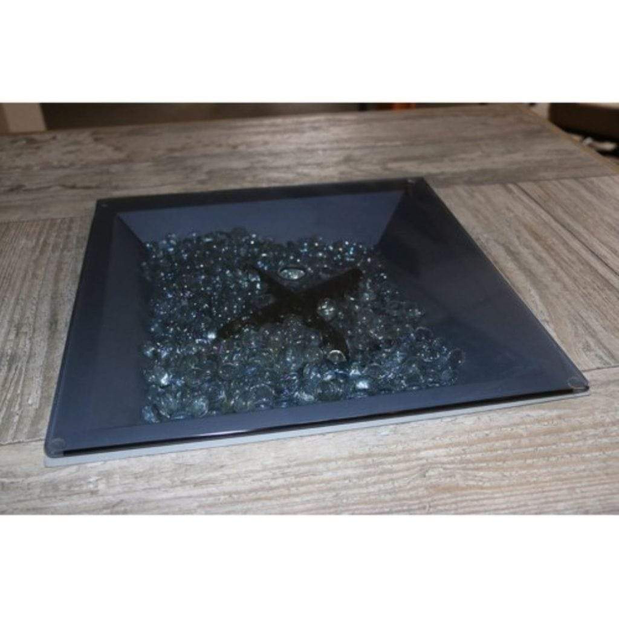 The Outdoor GreatRoom Company 24 Inch Square Glass Wind Guard with Stainless Steel Hardware