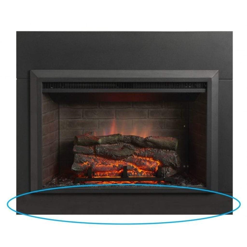 The Outdoor GreatRoom Company Black Powder-Coated Bottom Surround for 32" Zero Clearance Electric Fireplace Insert – 36" & 42" Options