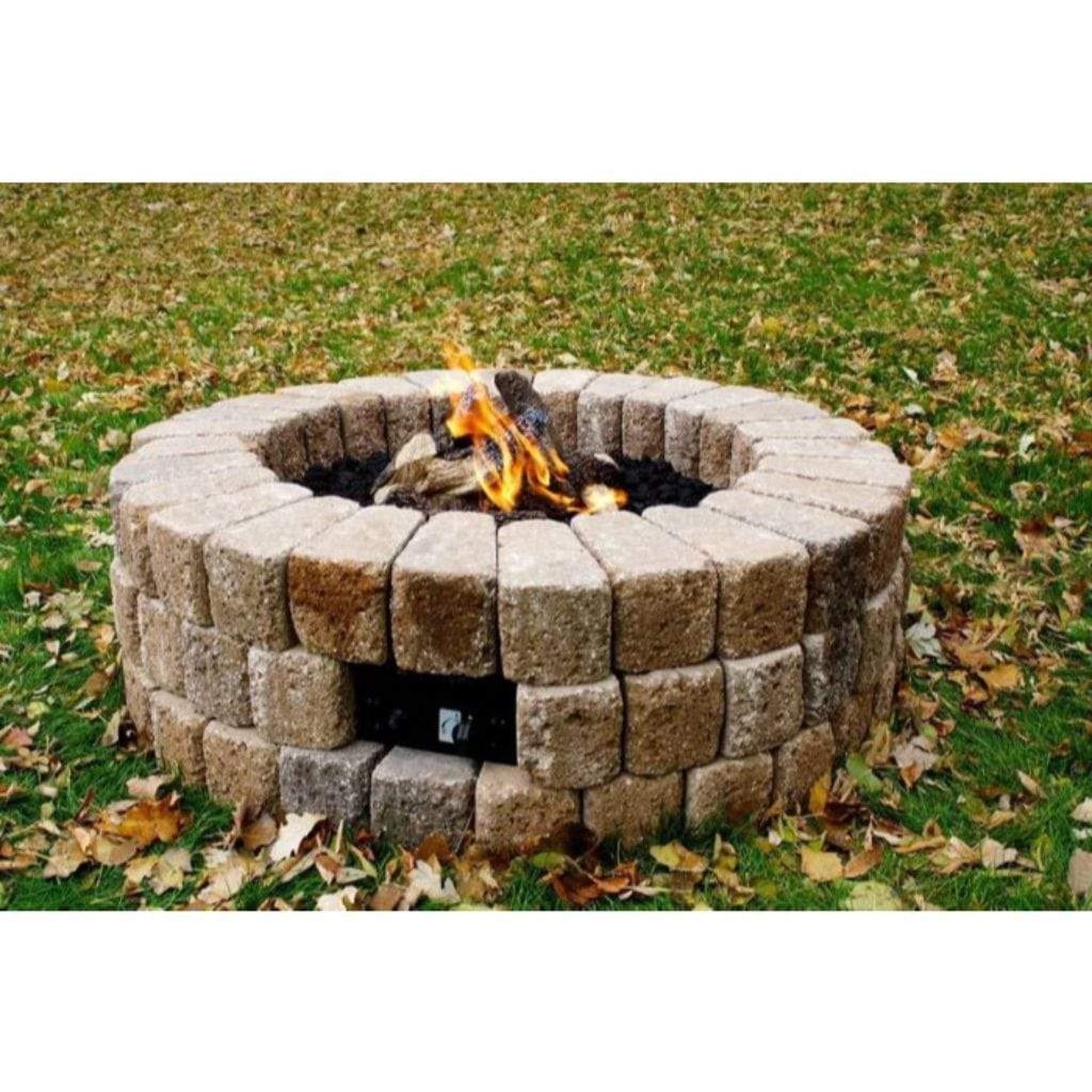 The Outdoor GreatRoom Company 38" Round DIY Hardscape Gas Fire Burner Kit